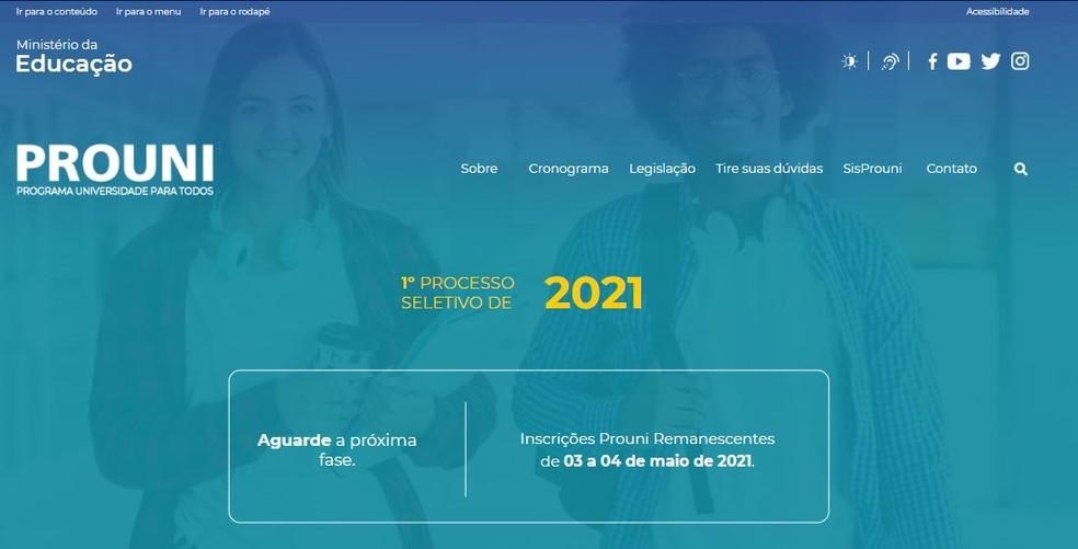 Prouni abre inscrições para vagas remanescentes do 1º semestre de 2021