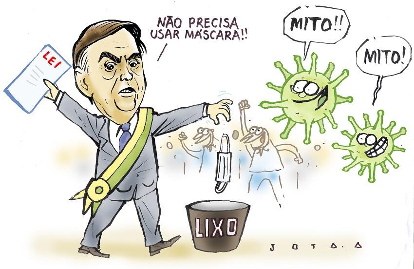 PSDB pede ao STF que obrigue Bolsonaro a usar máscara e respeite isolamento