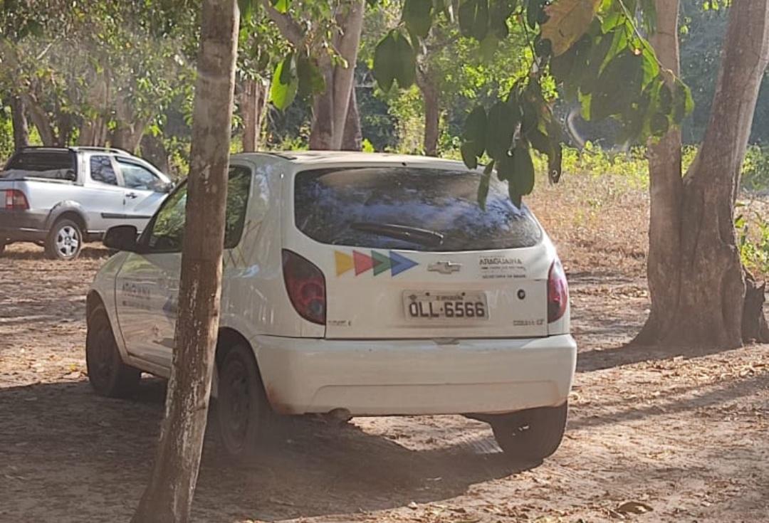 Carro da prefeitura de Araguaína é flagrado em balneário