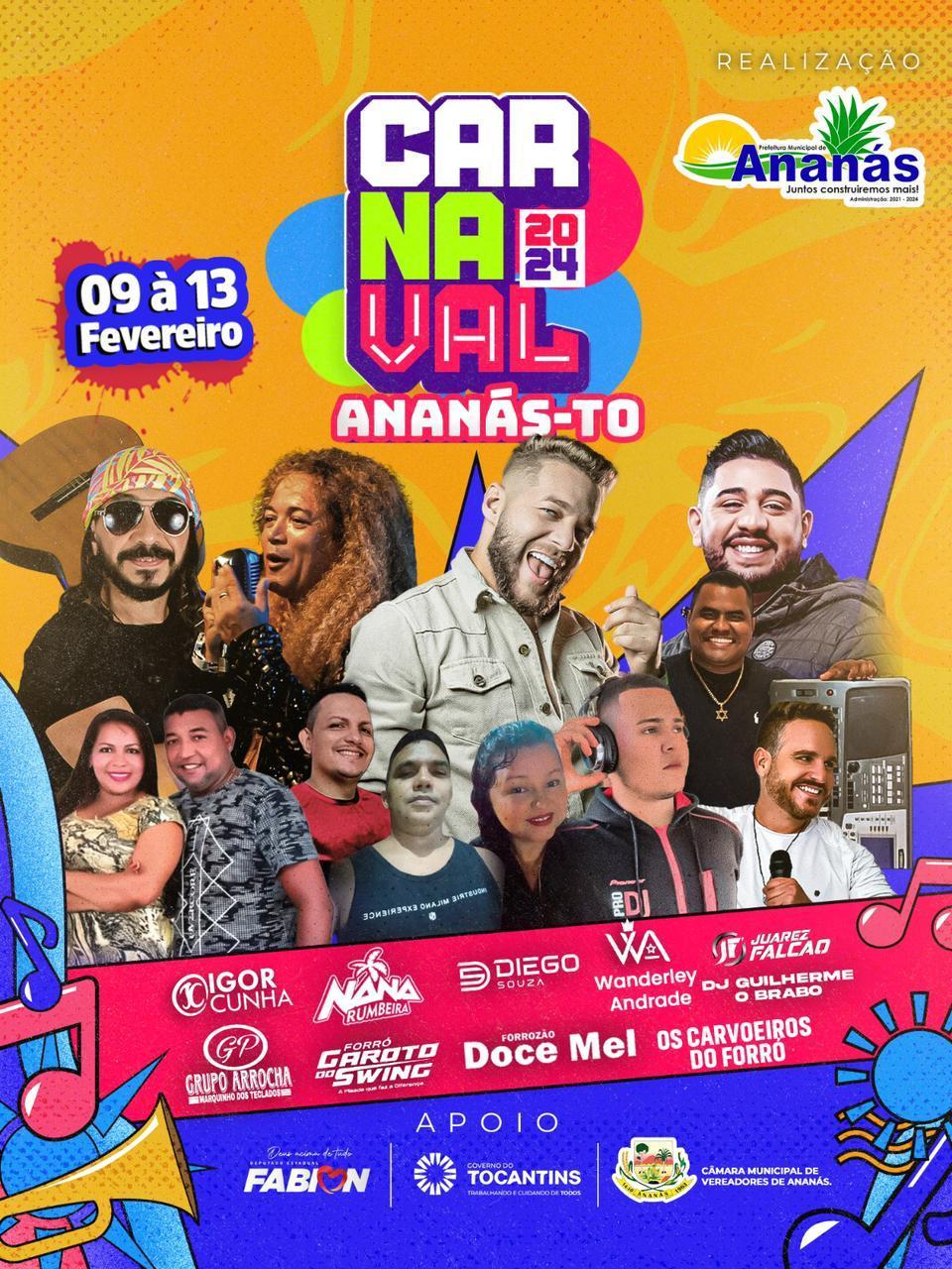 Carnaval de Ananás 2024: Alegria e Música em Cinco Noites de Folia